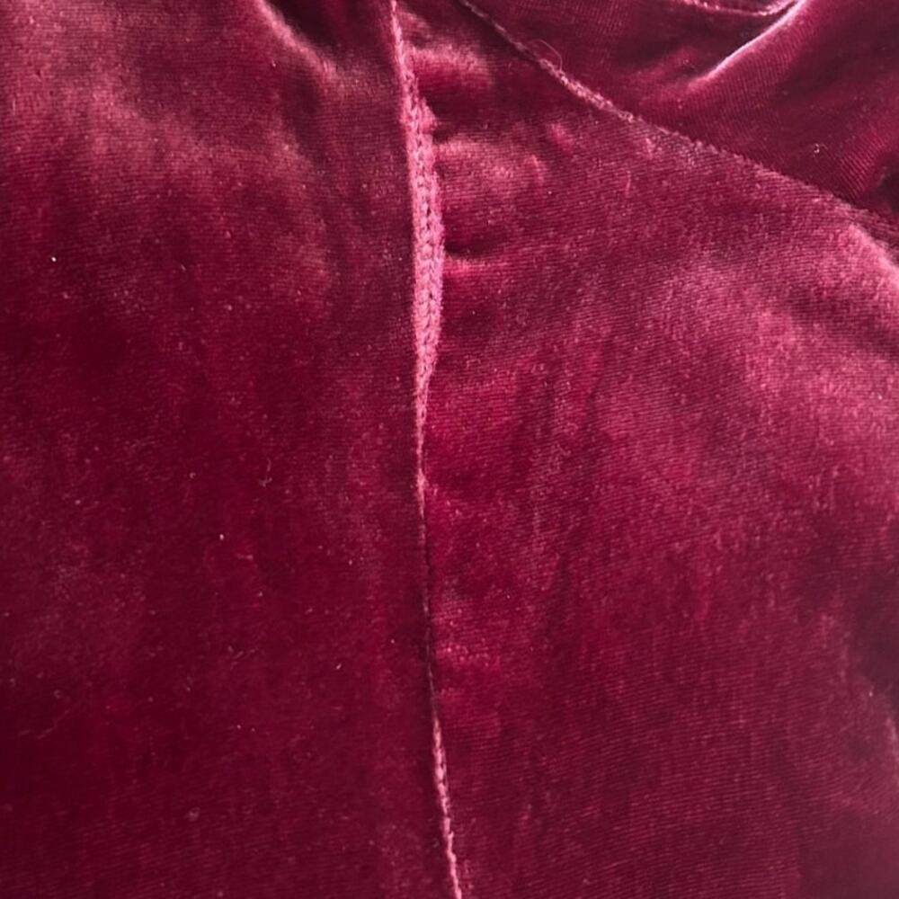 Sundance Velvet Blazer Womens 12P Burgundy Wine Boho Holiday Western Jacket - Picture 10 of 10